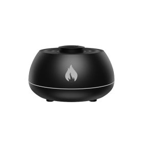 130ml Aroma Diffuser Air Humidifier Ultrasonic Mist Maker Fogger Home Decor Colorful Night Light Oil Essential Diffuser Air Fresher (Color: Black)